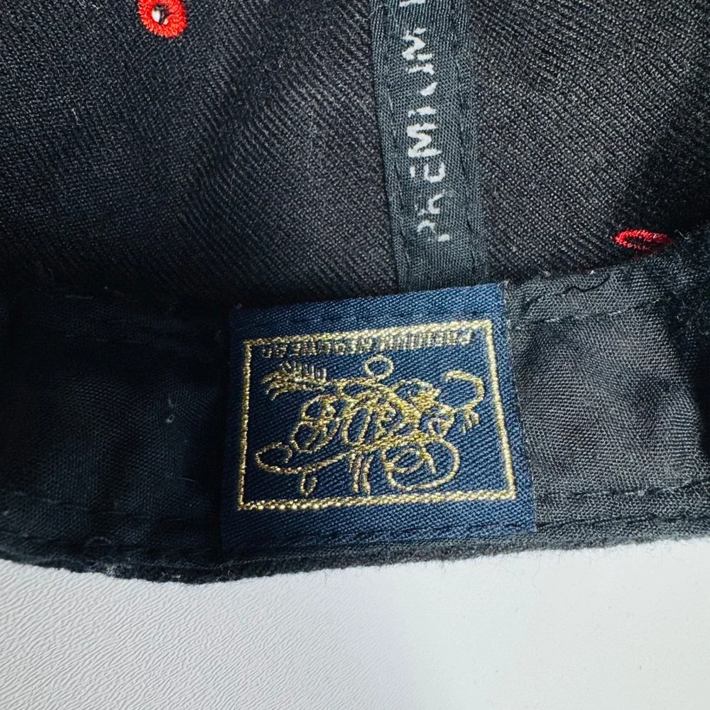 New York Yankees Snapback Hat Black Red Premium Headwear‎ Flat Brim Baseball Cap